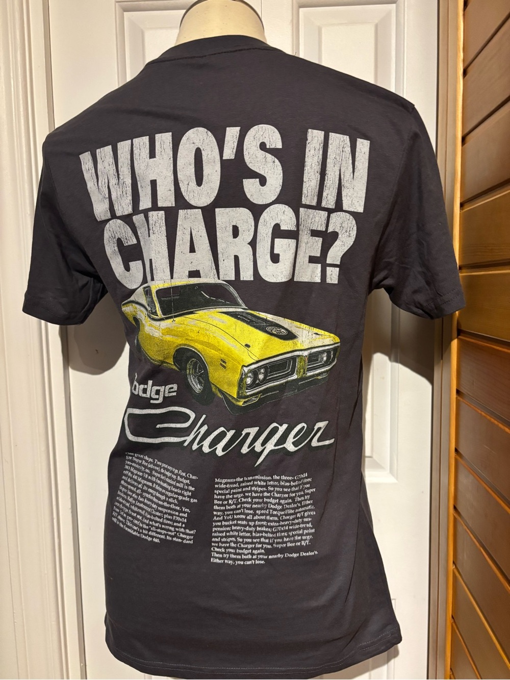 NWOT Dodge Charger Men's Short Sleeve Tee - Charcoal